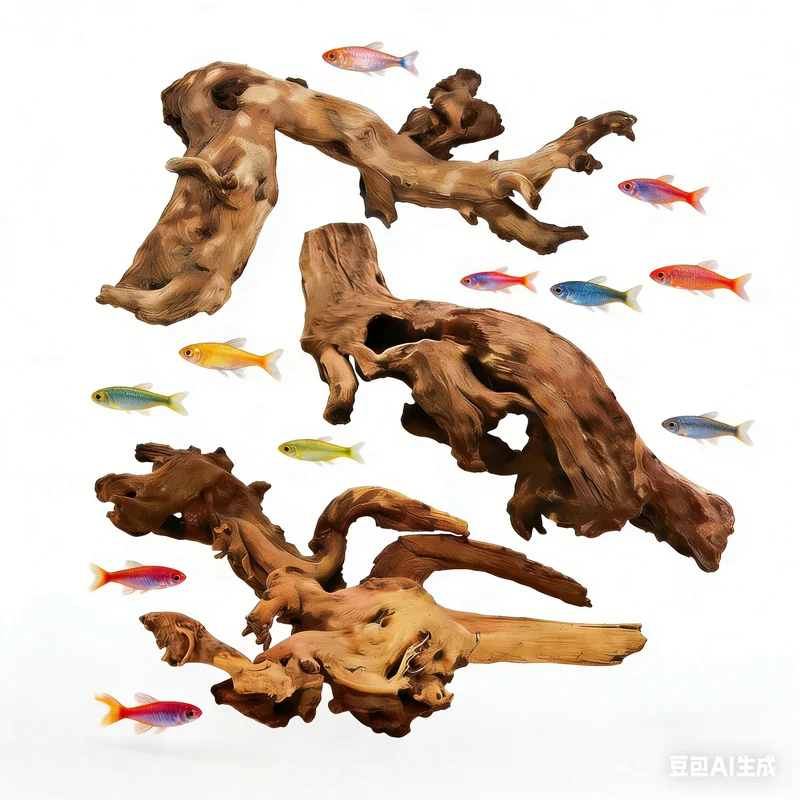 Aquarium Planted Wood - ไม้ลอยน้ำธรรมชาติสำหรับตกแต่งตู้ปลา อุปกรณ์ตกแต่งตู้ปลา ไม้ลอยน้ำ ลำต้นไม้ ขนาด 5-40