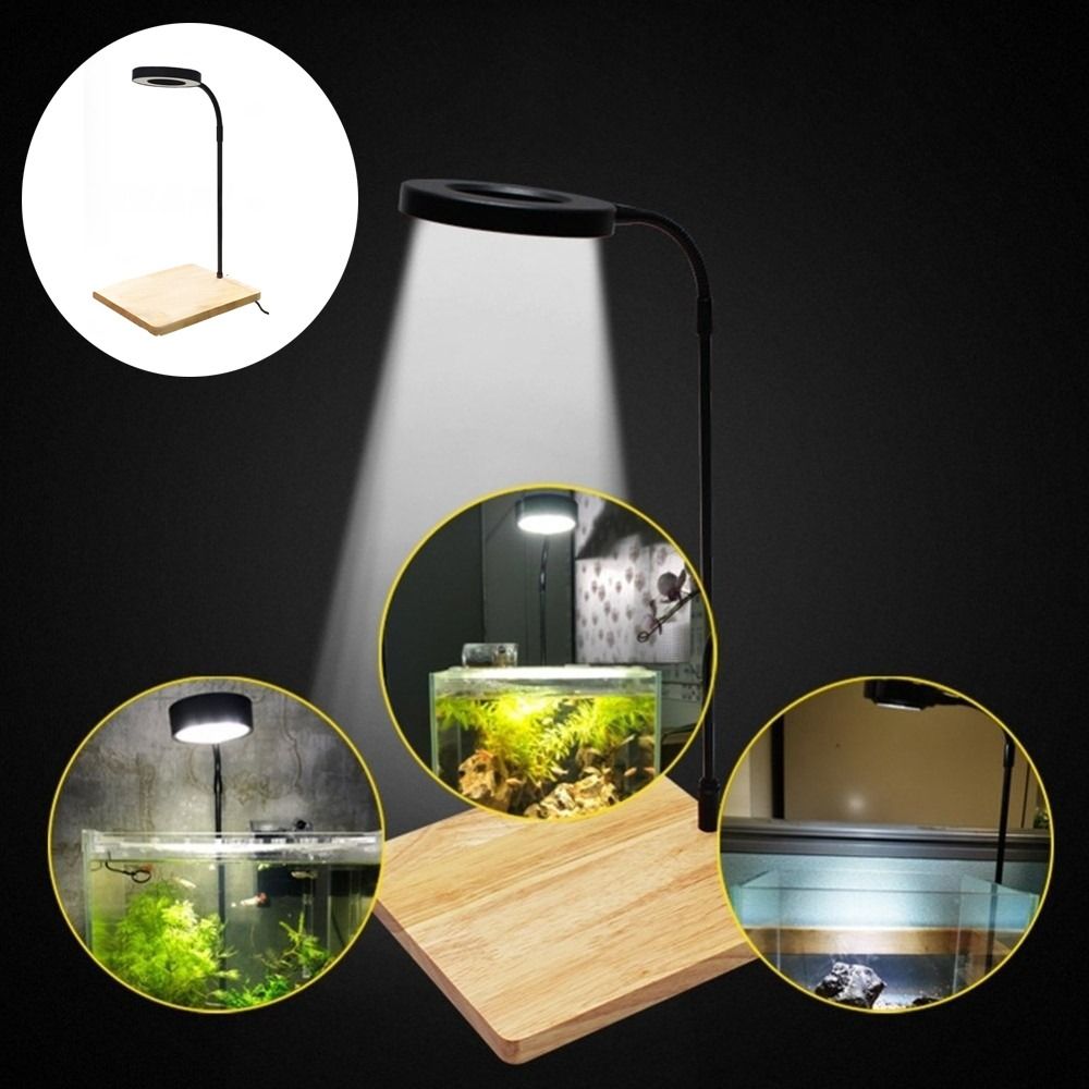 Aquarium Plant On Wood - โคมไฟ LED สำหรับตู้ปลา 10W พร้อมแผ่นไม้ ไฟตกแต่งตู้ปลาอเนกประสงค์