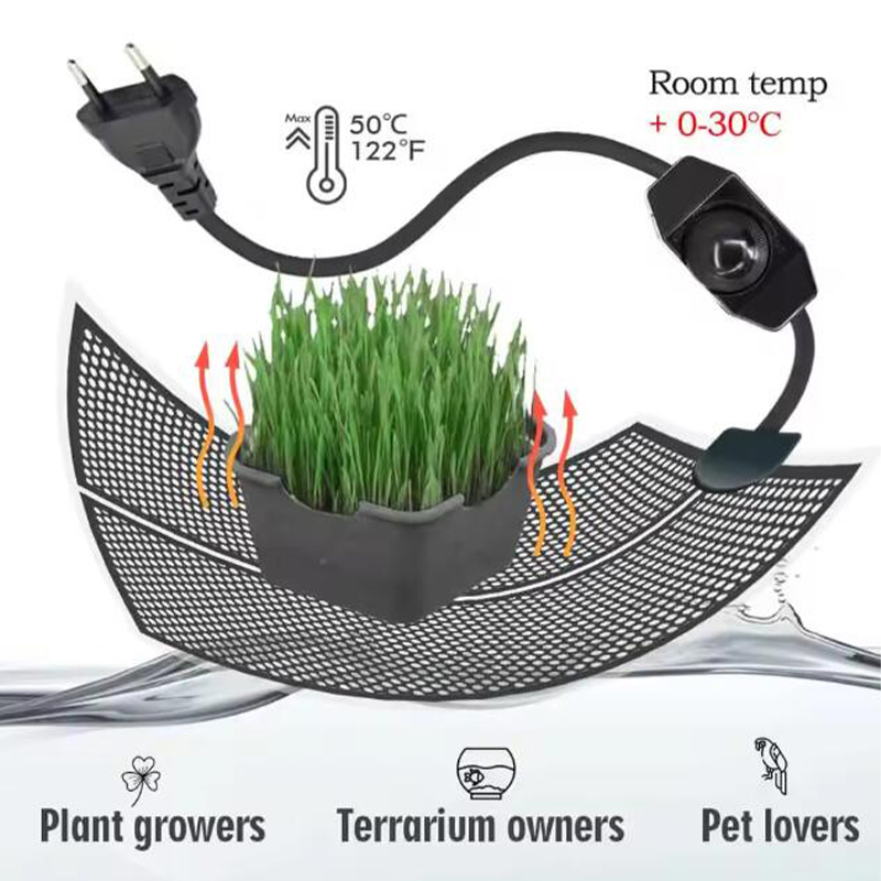 Planted Aquarium Heater - แผ่นทำความร้อนสำหรับสัตว์เลื้อยคลาน 5-20 วัตต์ แผ่นทำความร้อนสำหรับพืช พร้อมระบบควบคุมอุณหภูมิ สำหรับใช้ในร่ม