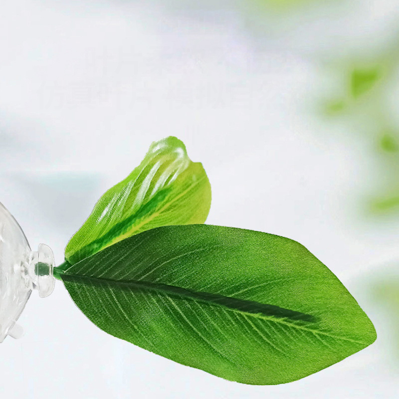 Planted Aquarium Betta - 1 ชิ้น ต้นไม้แขวนสีเขียวสำหรับตกแต่งตู้ปลา ปลอดภัยสำหรับปลาเบต้า ช่วยลดความเครียด พร้อมถ้วยดูดติดตู้ปลา