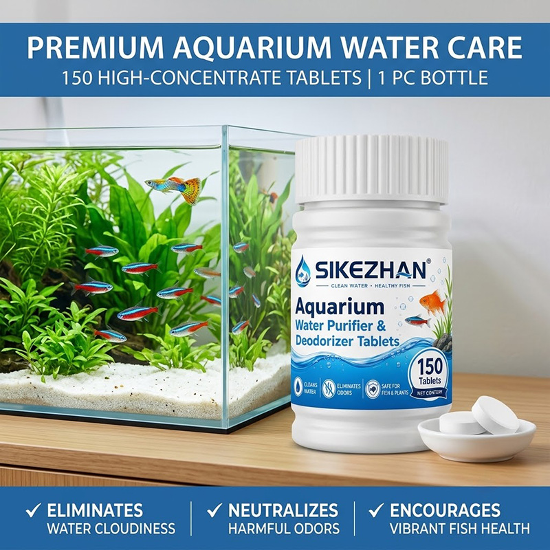 Aquarium Plant Vitamins - เม็ดกรองน้ำสำหรับตู้ปลา ช่วยปรับสภาพน้ำให้ใสสะอาด เป็นมิตรต่อสิ่งแวดล้อม กำจัดกลิ่นได้อย่างรวดเร็ว 150 เม็ด
