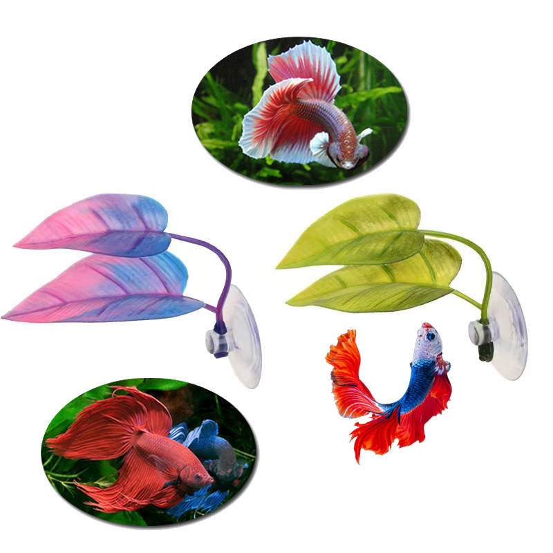 Planted Aquarium Betta - ต้นไม้ประดิษฐ์สำหรับตกแต่งตู้ปลา ตกแต่งภูมิทัศน์ตู้ปลา สำหรับปลาเบต้า พักผ่อน วางไข่ ใบไม้ตกแต่ง