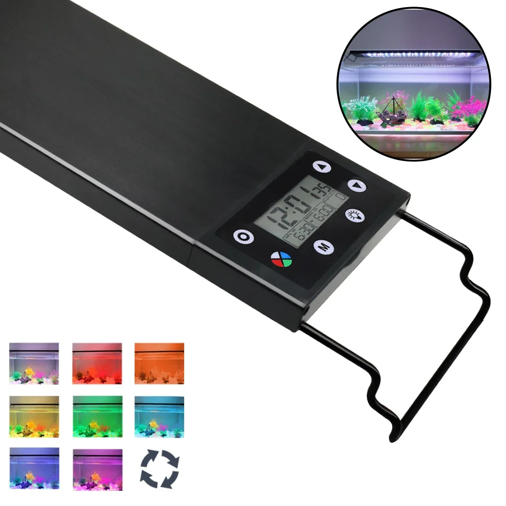 Aquarium Plant Iron - IP68ไฟ LED ตู้ปลากันน้ำ, ไฟตู้ปลาสเปกตรัมเต็มรูปแบบพร้อมโคมไฟปลูกพืชน้ำ24/7และ100V-240V, 30-60cm