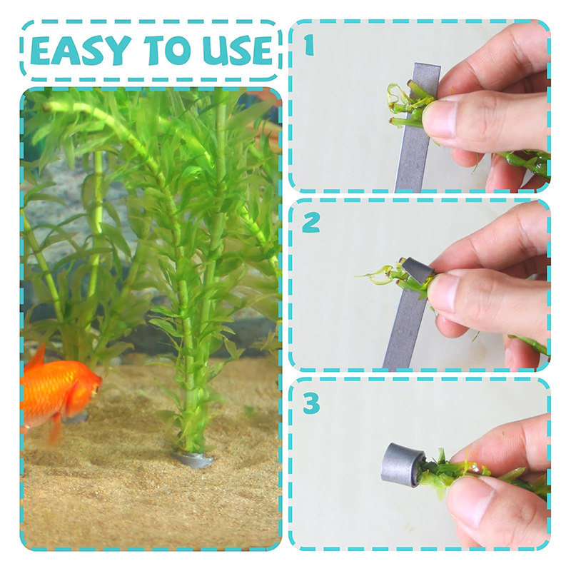 Planted Aquarium For Sale - สินค้าลดราคาใหม่ 10 ชิ้น ตัวถ่วงน้ำหนักต้นไม้ในตู้ปลาแบบยืดหยุ่นพับได้ - แถบโลหะที่ทนทานและโค้งงอได้สำหรับยึดต้นไม้ให้แน่นในตู้ปลา