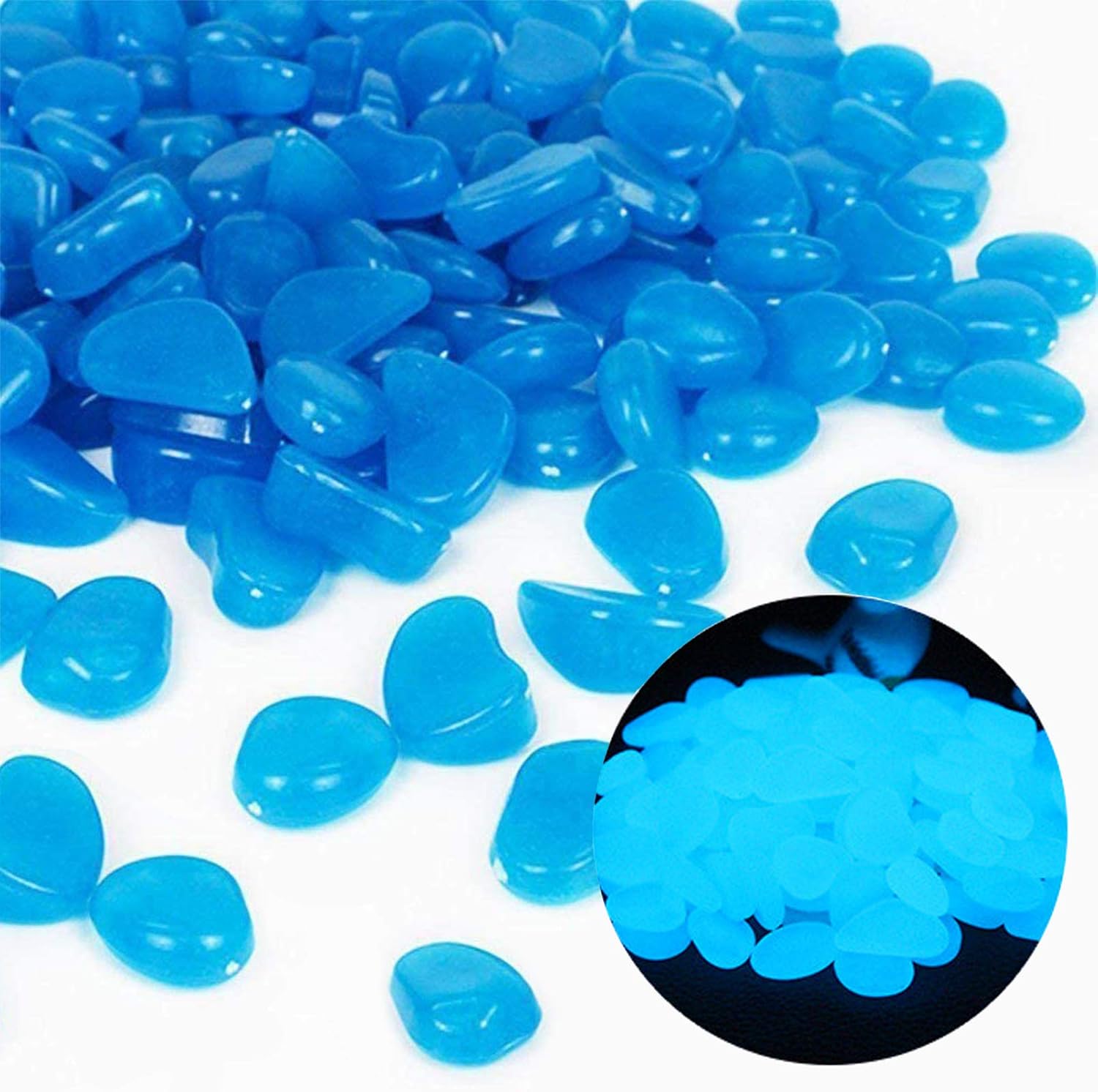 Aquarium Planted Plants - ถังปลา Rocks Glow Blue Pebbles สําหรับ