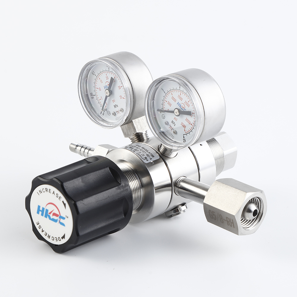 Co2 Regulator Dual Stage - HC02T สำหรับตัวควบคุม CO2 สำหรับเกจคู่ วาล์วลดแรงดันสูงสองขั้นตอน สำหรับระบบจ่ายเครื่องดื่มสำหรับใช้ในบ้าน