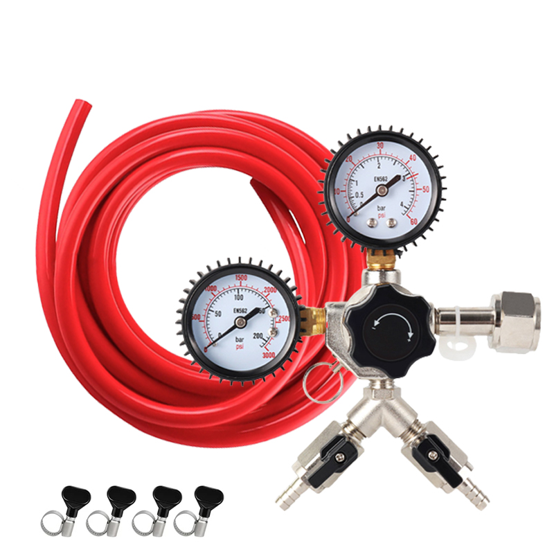 Co2 Regulator Dual Stage - เครื่องควบคุม Co2แบบเกจคู่เครื่องควบคุมเบียร์สดแบบมืออาชีพสายการผลิตเบียร์อัดลมแบบพรีเมียม