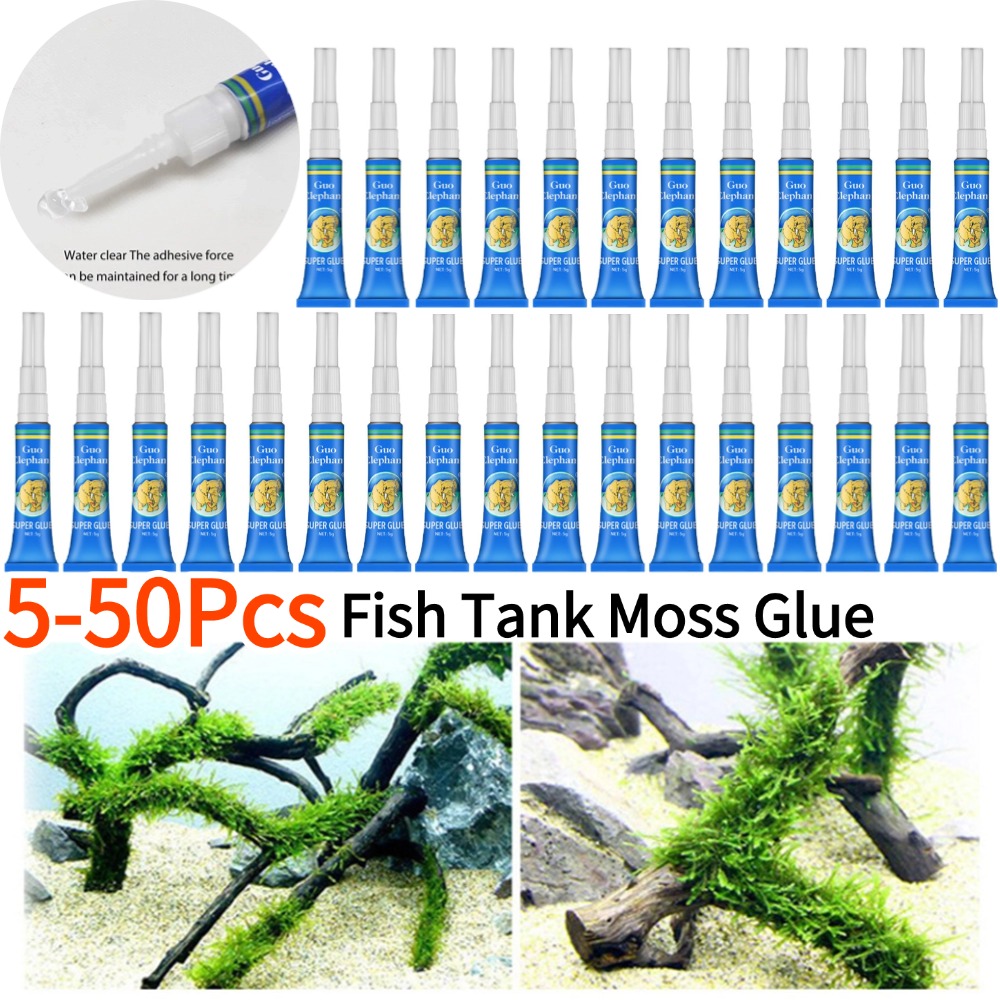 Aquarium Plant Gel - 50-5 ชิ้นถังปลาภูมิทัศน์ Moss กาว Aquarium น้ําหญ้า