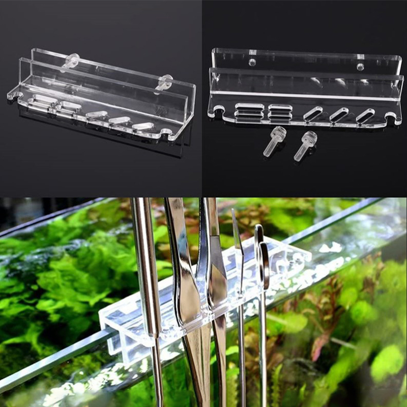 Aquarium Plant Utensils - Aquarium Plant เครื่องมือเก็บอะคริลิคสําหรับแหนบ Scraper กรรไกรพืชน้ําหญ้าเครื่องมือบํารุงรักษา