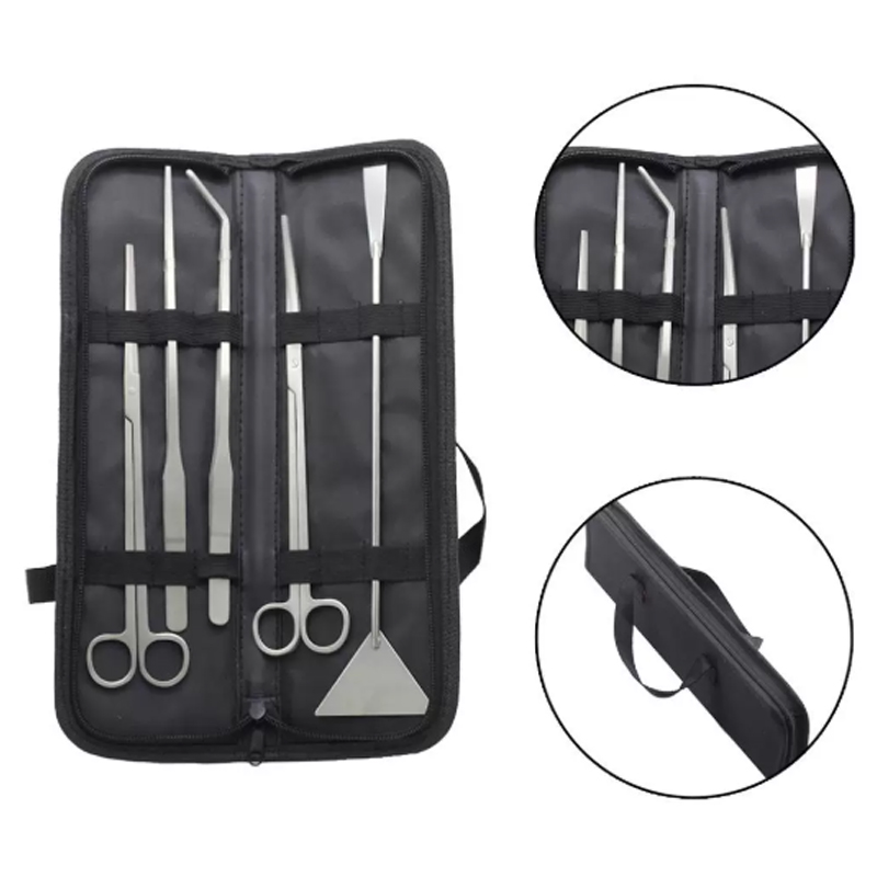 Aquarium Plant Utensils - ชุดเครื่องมือทำความสะอาดตู้ปลา กรรไกรตัดแต่งกิ่งไม้น้ำ แหนบ ที่ตัดแต่งหญ้าในตู้ปลา อุปกรณ์ตู้ปลาสแตนเลส อุปกรณ์เสริมตู้ปลา