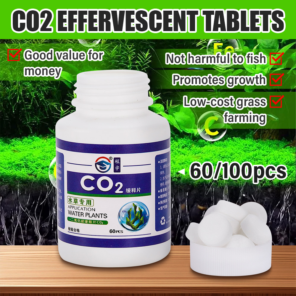 Aquarium Plant Vitamins - แท็บเล็ต CO2 60 ชิ้น สำหรับตู้ปลา น้ำพุ