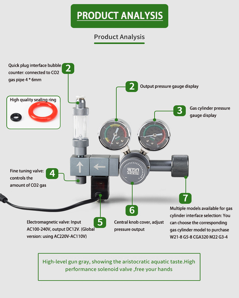 ชุดควบคุม CO2 สำหรับตู้ปลาแบบ  - Co2 Regulator Dual Stage บทวิจารณ์และราคา