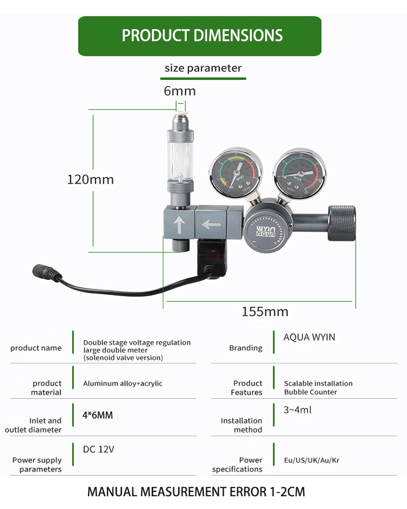 ชุดควบคุม CO2 สำหรับตู้ปลาแบบ  - Co2 Regulator Dual Stage บทวิจารณ์และราคา