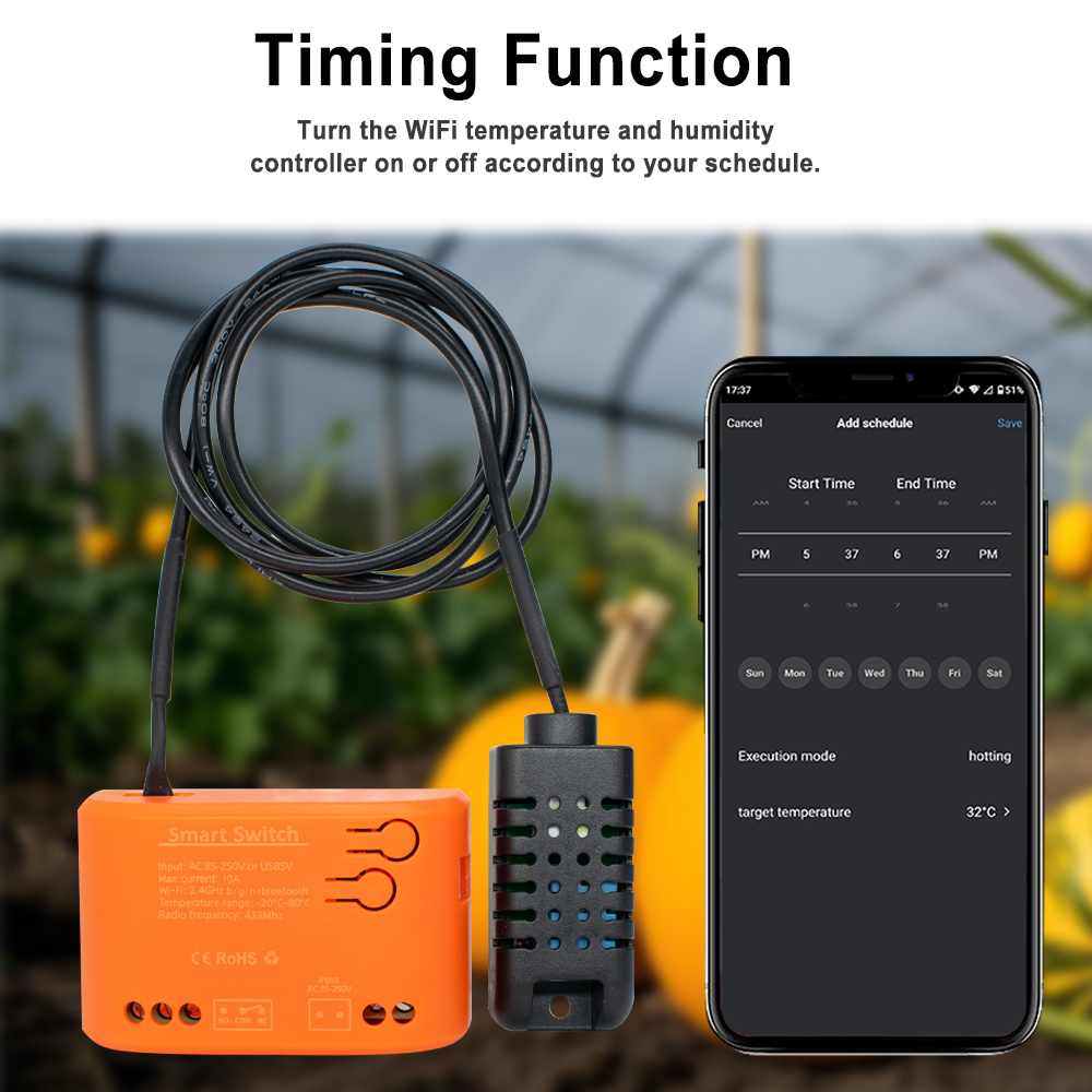 Tuya WiFi อุณหภูมิความชื้นเซนเ - Aquarium Planted Plants บทวิจารณ์และราคา