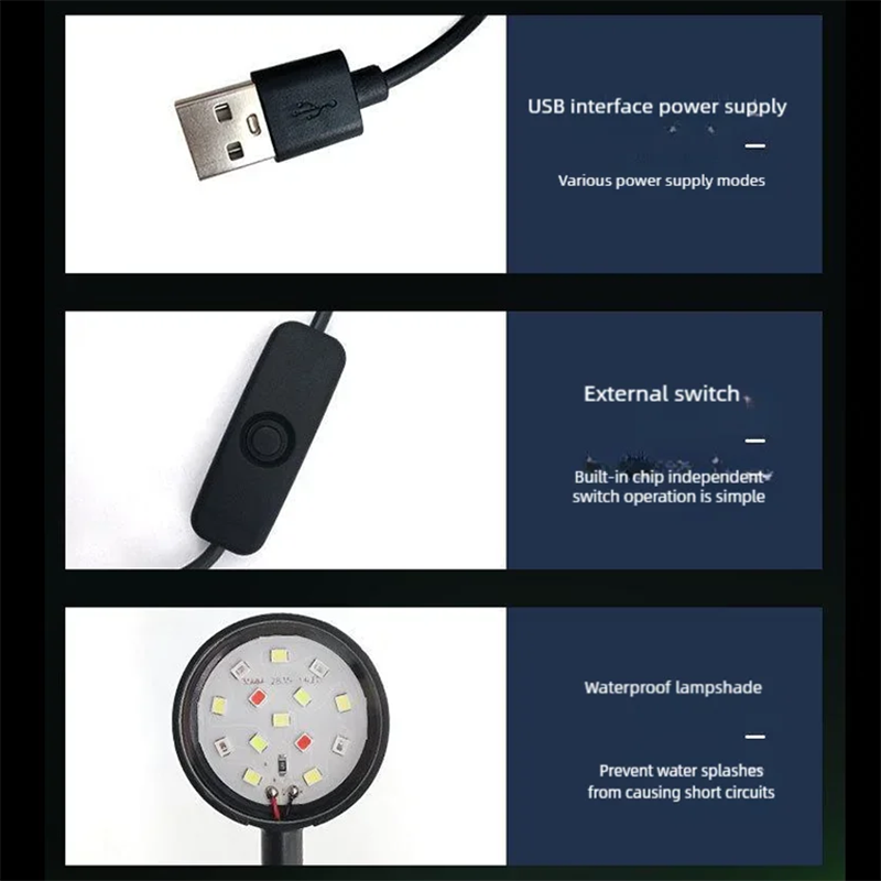 ไฟ LED แบบหนีบสำหรับตู้ปลา USB - Aquarium Plant Iron บทวิจารณ์และราคา